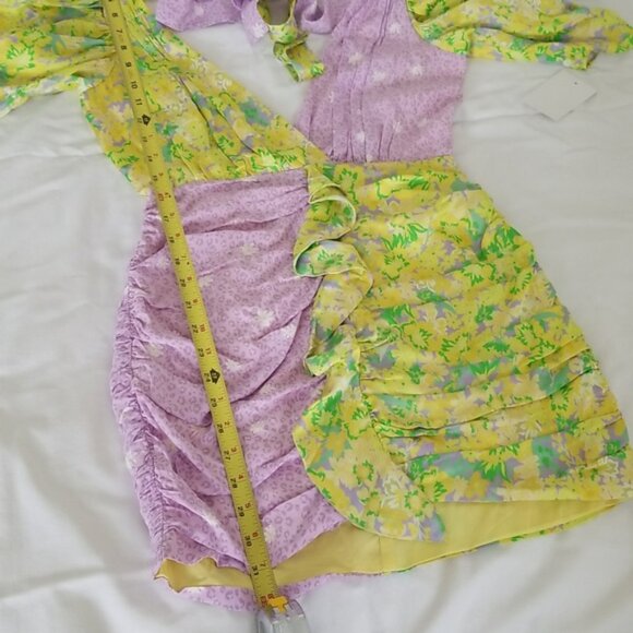 For Love and Lemons Dubois Mix Print Mini Dress - Picture 12 of 16